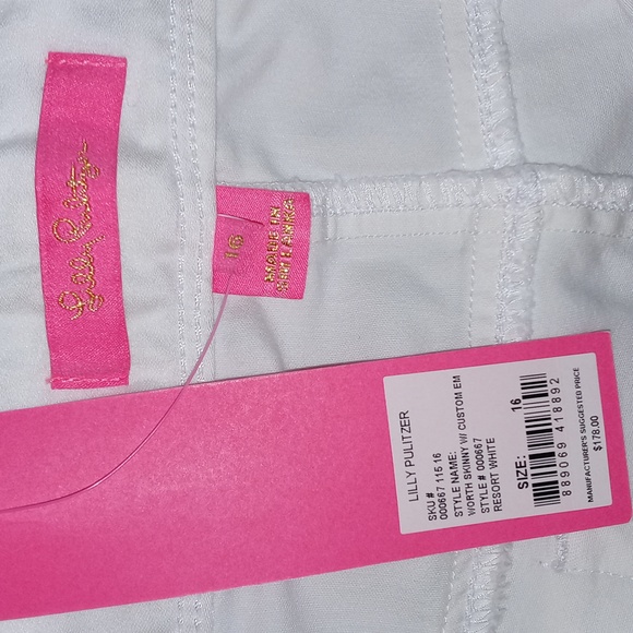 🆕 💎VERY HTF Lilly Pulitzer💎 - Worth Skinny Pant w/Pearl Accents - Picture 3 of 16